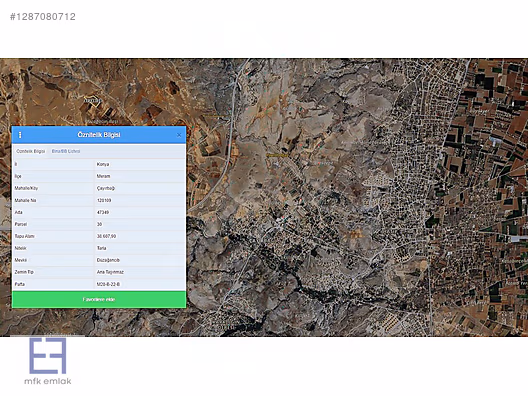 MFK EMLAK'TAN ÇAYIRBAĞ MEVKİİNDE 1050m² SATILIK TAPULU BAHÇE #1287080712