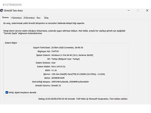 İkinci El ve Sıfır Alışveriş / Oyunculara Özel / Oyun Bilgisayarı / Oyuncu Laptop / Acer