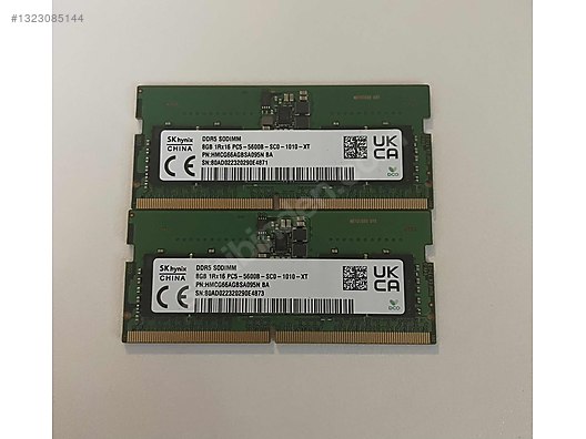 SK Hynix 16Gb (8+8) DDR5 5600Mhz Notebook Ram sahibinden.comda