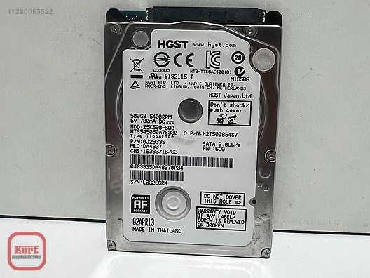 İkinci El ve Sıfır Alışveriş / Bilgisayar / Dizüstü (Notebook) / Donanım / Harddisk