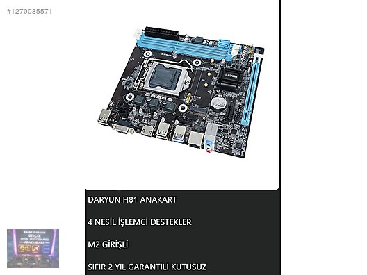 İkinci El ve Sıfır Alışveriş / Bilgisayar / Masaüstü / Donanım / Anakart