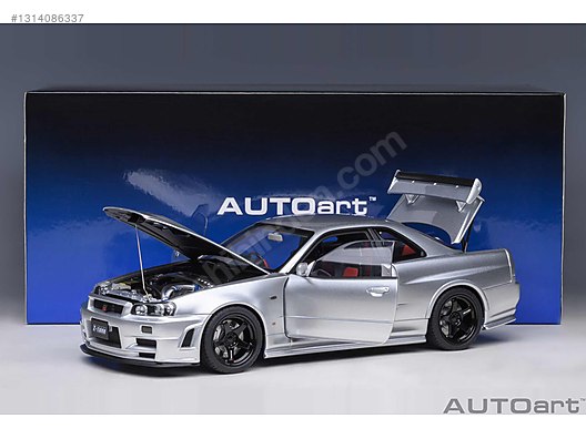 希少 1/18 AUTOART GT-R(R34) Autoart Diecast Model 1:18 Nissan Araba - 1314086337