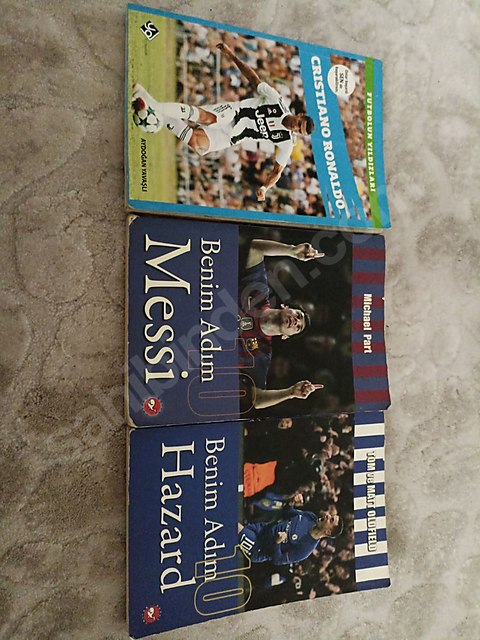 MESSİ,RONALDO ve HAZARD kitaplari vardir.İndirim yapılır