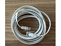 CAT6 beyaz ethernet kablosu, yassı ve ince yapıda (3 metre)