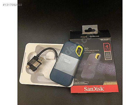 SanDisk Extreme Portable SSD 4TB 中古品 Sandisk 4TB Extreme SSD sahibinden.comda - 1317092922