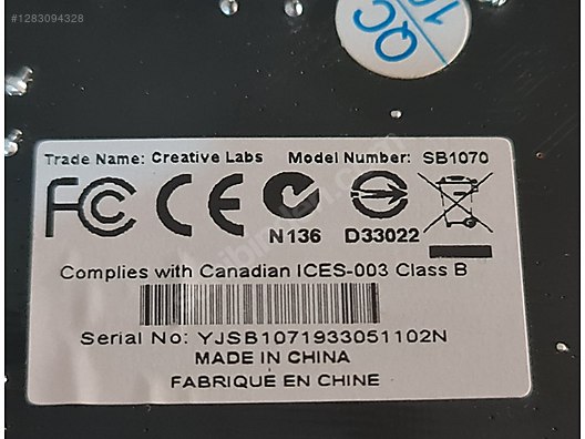 Used & Brand New Items / Computers / Desktops / Desktop Components / Sound Cards