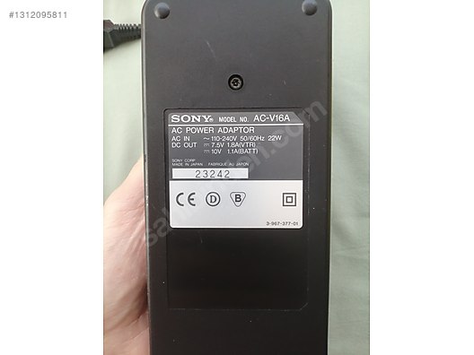 Sony kamera adaptör şarj cihazı AC-V16A orjinal. sahibinden.comda