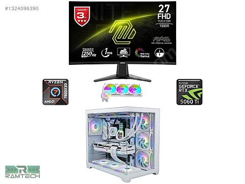 Toplama / Ryzen 7 7800x3d RTX 5060ti | 32GB DDR5 1Tb M.2 | 27