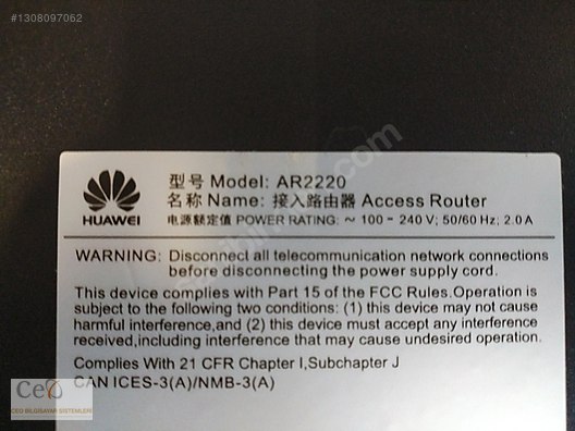 Huawei AR2220 Series Enterprise Routers sahibinden.comda - 1308097062