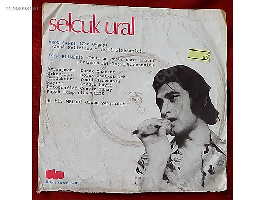 Selçuk Ural&Son Şarkı/Sen bilmedin45lik Plak,P7-8,K8,1970 Döne - Müzik Plakları Alışverişte İlk Adres sahibinden.com'da
