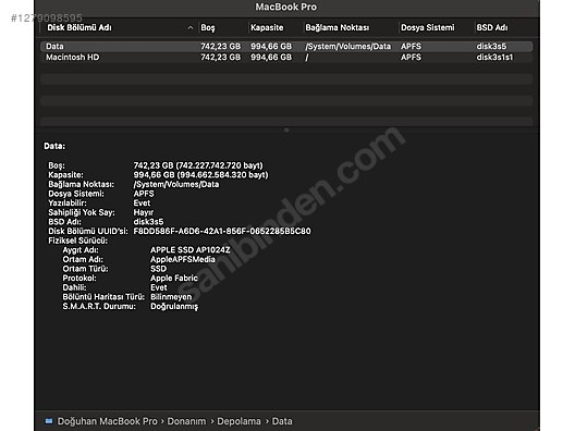Macbook Pro M3 Pro 18GB 1TB - İlan ve alışverişte ilk adres sahibinden.com'da