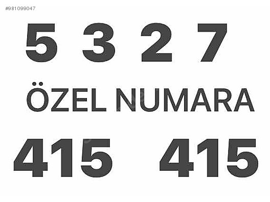 turkcell ozel numara alisveris sifir ikinci el urunlerle sahibinden com da 981099047