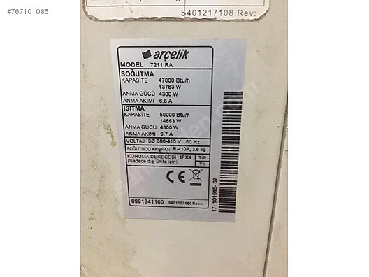 Acil Satilik Arcelik 48000 Btu Marka Salon Tipi Klima Sahibinden Comda 767101085