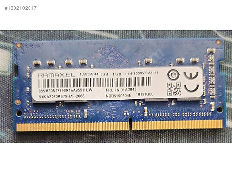 RAMAXEL 8 GB DDR4 2666 MHZ SODIMM LAPTOP RAM sahibinden.comda