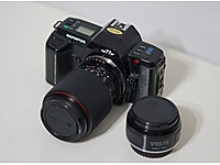 Olympus OM77AF body, 50mm 1.8 ve Tokina SD70-210mm Lens