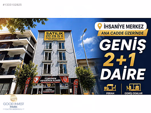 İHSANİYE MERKEZDE CADDE ÜZERİ 2+1 FERAH DAİRE