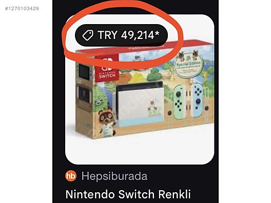 Nintendo switch animal crossing edition on sahibinden.com - 1270103429