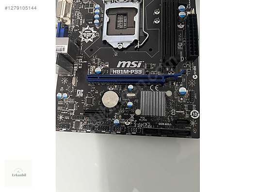 MSI H81M-P33 1150P DDR3 ANAKART - Anakart ve Tüm Masaüstü Bilgisayar Parçaları sahibinden.com'da