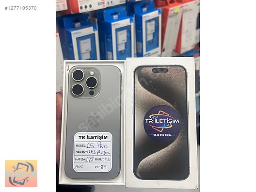 Resim Apple iPhone 15 Pro İkinci El YD | 128 GB | Natürel Titanyum İkinci El iPhone 15 Pro 128/2 YD PİL89 DEĞİŞENSİZ 36GÜN KULLANIM MEVCUT