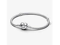Pandora Moments Kalp Klipsli 925 Ayar Gümüş Bileklik