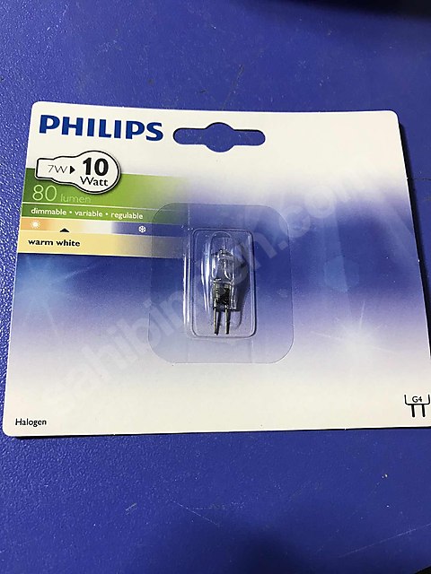 (A117)Philps Phılıps Halojen Kapsul Ampul Caps 7W G4 12V cl 1bc/