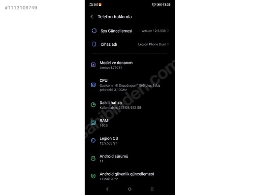 Used & Brand New Items / Cell Phones & Accessories / Cell Phones / Lenovo / Legion Duel