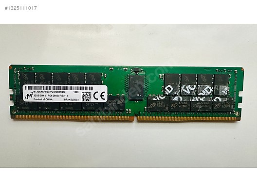 Micron 32GB DDR4 ECC Registered 2666MHz Sunucu RAM MTA36ASF4G72P