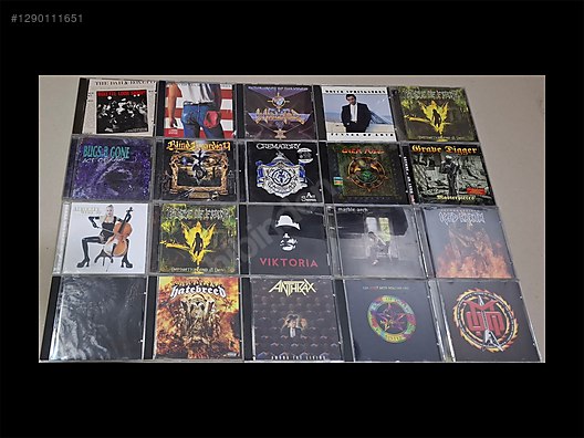 Kaset CD Plak Metallica Megadeth Death Burzum Slipknot Opeth