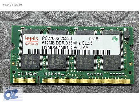 512mb DDR 333MHZ NOTEBOOK RAM - İlan ve alışverişte ilk adres ...