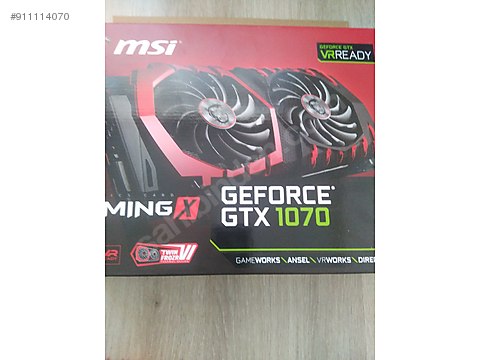 msi geforce gtx 1070 gaming x 8g 8gb gddr5 nvidia ekran karti at sahibinden com 911114070