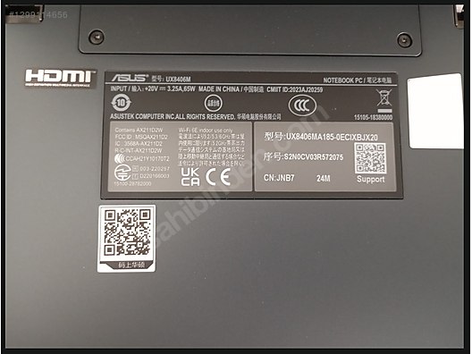 Asus / ASUS ZENBOOK DUO UX8406MA; ULTRABOOK CIFT EKRAN sahibinden