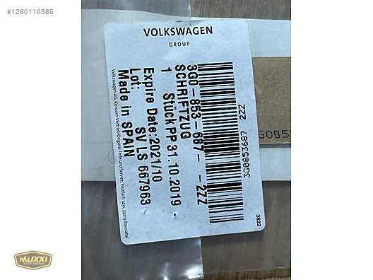 3G0853687 2ZZ Volkswagen Passat Bagaj Kapak Yazısı ORİJİNAL - İlan