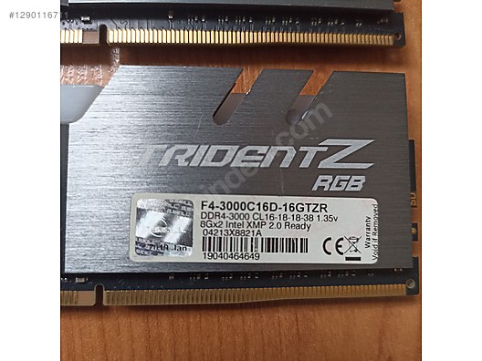 GSKİLL TRIDENT Z RGB 16GB 2X8 B DDR 4 16GB DDR4 3000 MHZ RGB RAM