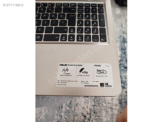 Asus R540s Asus / Asus R540S Intel N3050 1.60 GHz 2GB 15