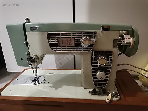 1960 ALLESCH DANMARK MİNT YEŞİL ÇALIŞIR DİKİŞ MAKİNESİ+KASA