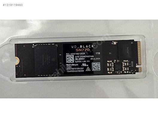 WD Black SN770 1TB PCIe Gen4 M.2 SSD (5150-4900) sahibinden.comda
