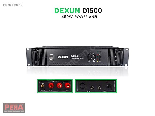 DEXUN D 1500 450 WATT 100V 8 OHM TEK KANAL ACİL ANONS POWER ANFİ