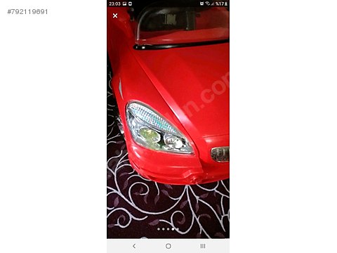 Mercedes Benz Slk Uzaktan Kumandali 6 V Akulu Araba Siyah Siyah Yaniyor