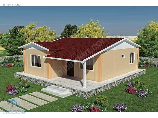 MEGAEVİM ÇELİK PREFABRİK EV 68 M2 ANAHTAR TESLİM FULL PAKET Satılık