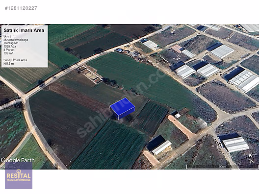 Bursa Mustafakemalpaşa Yalıntaş Mh'de 709 m² Sanayi İmarlı Arsa #1281120227