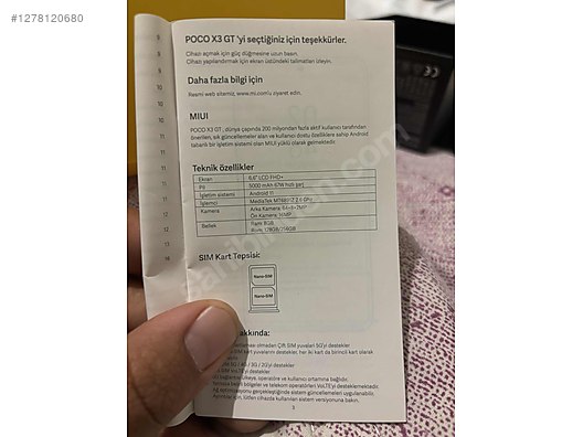 Used & Brand New Items / Cell Phones & Accessories / Cell Phones / Xiaomi / Poco X3 GT