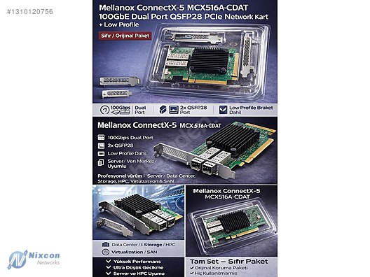 Duncan　MKT-PC Mellanox ConnectX-5 MCX516A-CDAT 100GbE Dual Port QSFP28 PCIe