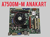 A750GM-M ANAKART + AMD İŞLEMCİ #1283121073