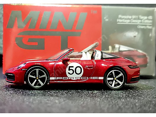 1/64 Mini GT Porsche 911 992 Targa 4S Heritage Design Edition (Cherry Red)  Diecast Car Model 
