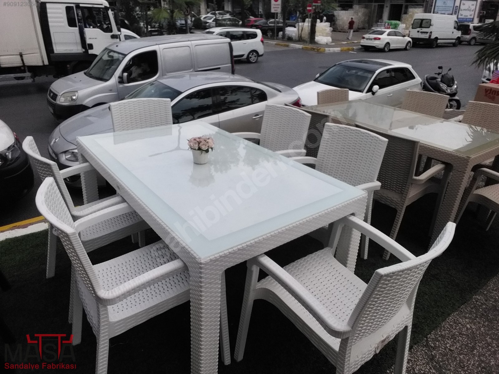 Oturma Grubu / Sandalye / PLASTİK RATTAN 1 MASA 6 SANDALYE