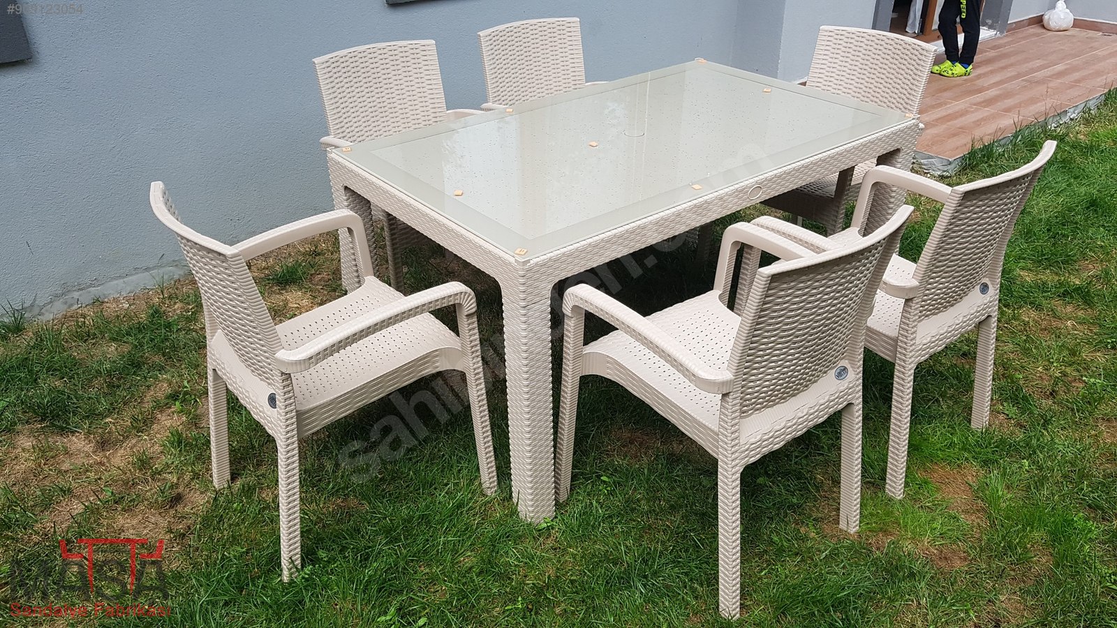Oturma Grubu / Sandalye / PLASTİK RATTAN 1 MASA 6 SANDALYE