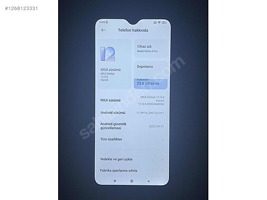 İkinci El ve Sıfır Alışveriş / Cep Telefonu & Aksesuar / Cep Telefonu / Xiaomi / Redmi Note 8 Pro