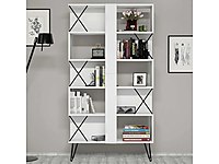 Beyaz modern kitaplık
