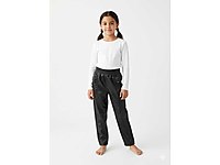 Kız çocuk rahat kesim deri pantolon