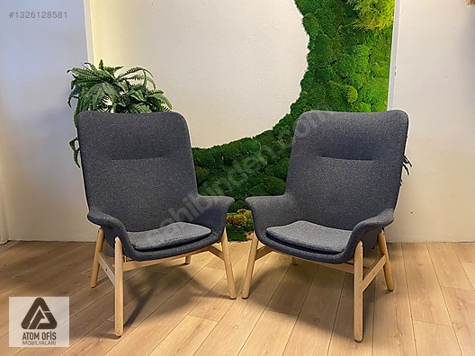 ATOM OFİS - IKEA VEDBO GRİ BERJER (1 YIL GARANTİ) - Bekleme
